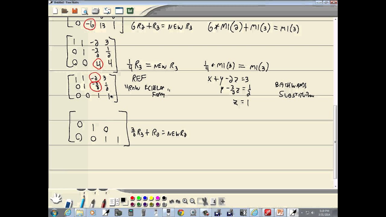 Technology in College Algebra - Gaussian_Jordan Elimination - HP Prime