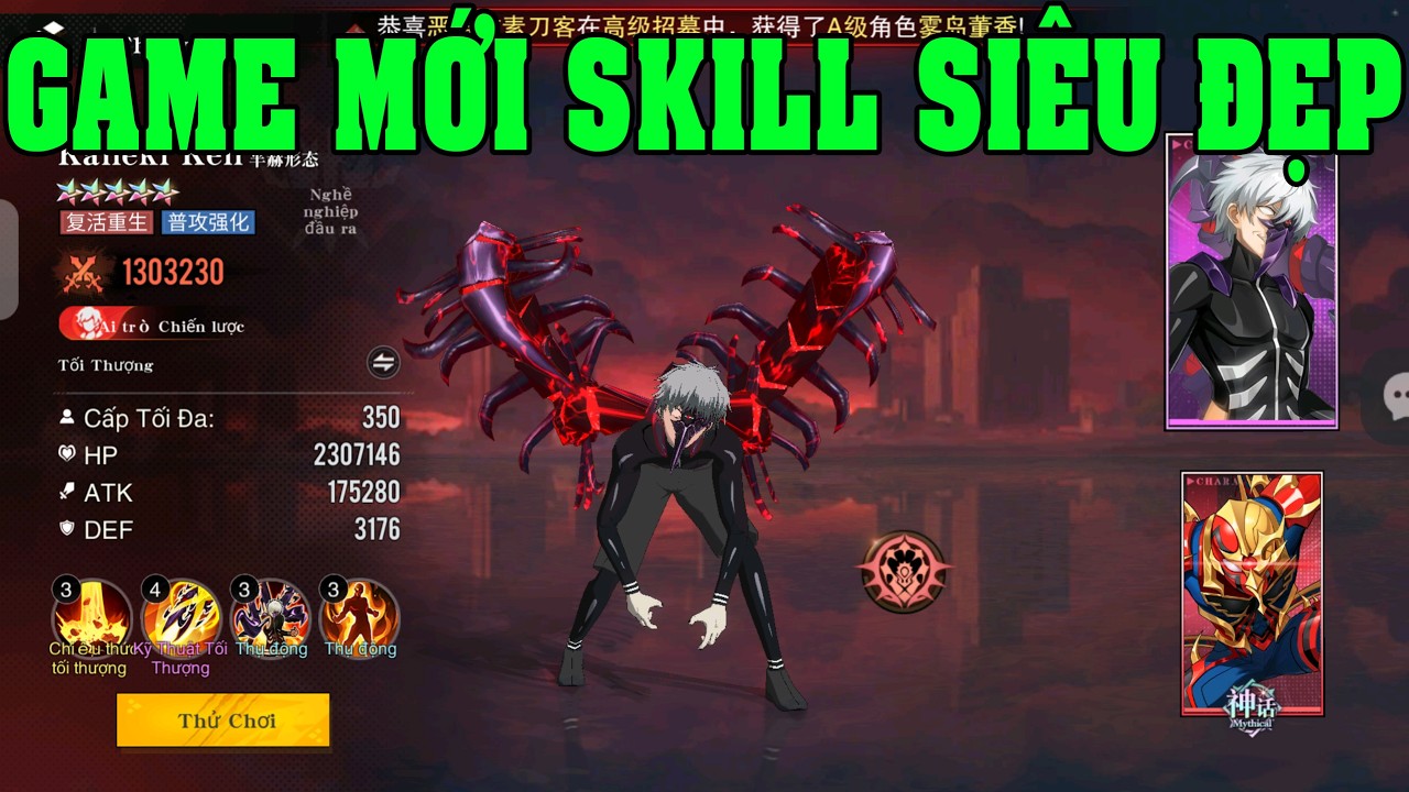 Tokyo Ghoul Đại Chiến Game Thẻ Tướng Chiến Thuật Mới Skill Siêu Đẹp Việt Hóa X7GAME Giảm 45% Nạp Thẻ
