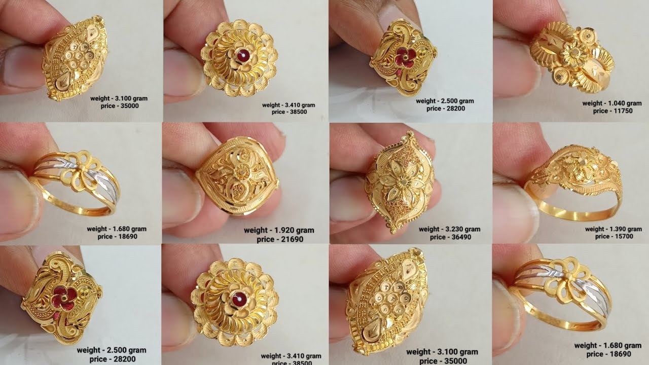 Light Weight Daily Use 22ct Hallmark Gold Ring Designs 2025 With Weight & Price || Latest Gold ring 