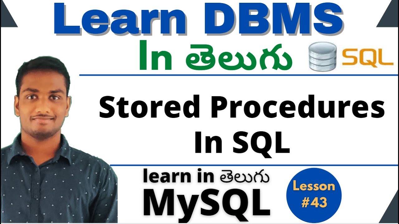 Stored Procedures in Sql in Telugu | DBMS Tutorial | MySQL