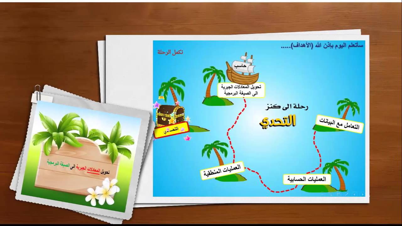 درس تطبيقي حاسب الي - المتغيرات والثوابت - العمليات الحسابية والمنطقية في البرمجة