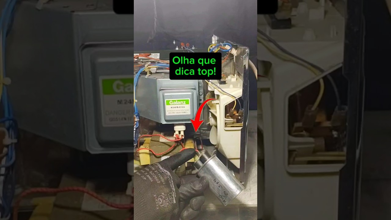 Olha s&oacute; que dica de ouro! Como ligar o capacitor de alta tens&atilde;o do microondas  corretamente.