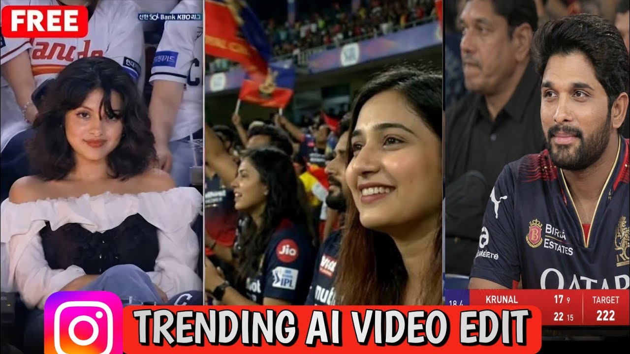 Instagram Trending IPL Broadcast Ai Video Editing | Ai IPL Video Edit | Instagram Trending Reel Edit