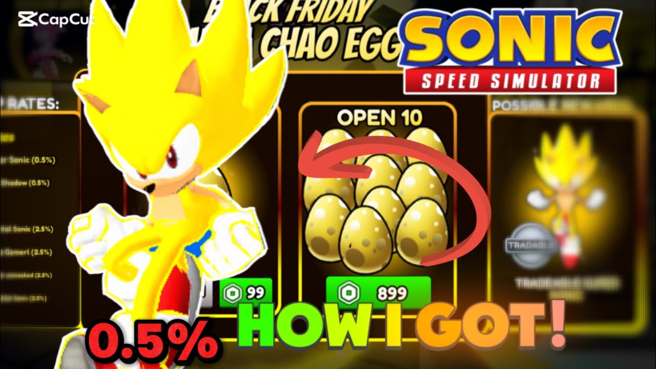 I got 0.5% tradable super sonic 🤯 | sonic speed simulator ￼| #edits #roblox #sonicspeedsimulator 