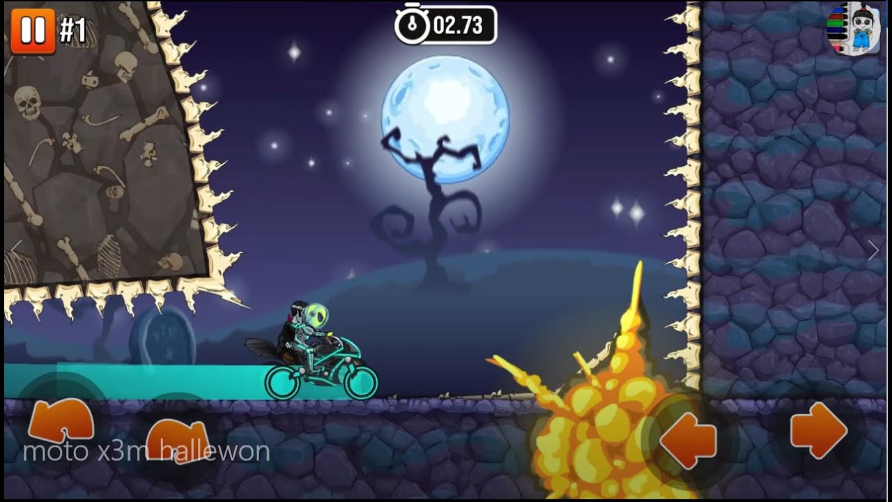 Moto X3M - Bike Race Game [halloween challenge][