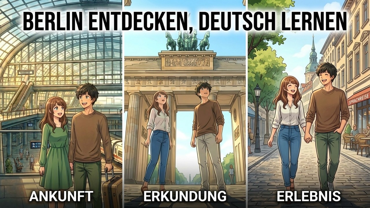 Alltagsdeutsch: Berlin-Reise, Sightseeing & Geschichte | Deutsche Dialoge (A2-B1) | Deutsch Lernen
