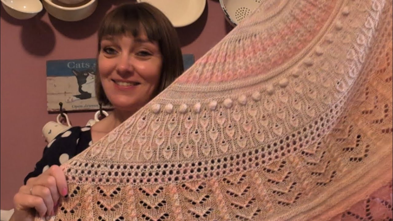 Stitched by Mrs D episode 64 - I have finished my giant Stephen West Glowhair Frost shawl!!