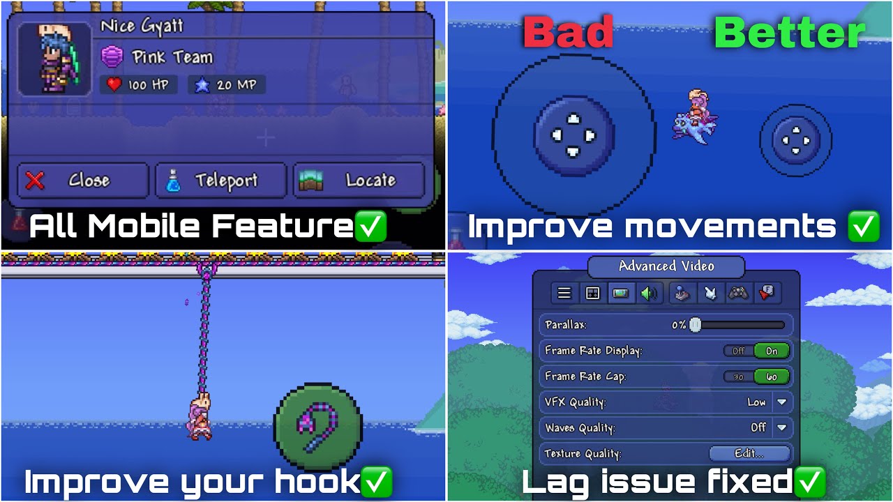 Everything you should know about Terraria Mobile useful Settings - Tips and Guides