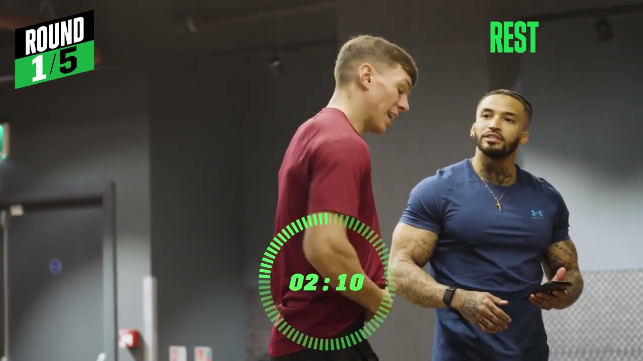 Putting Pat McCormack olympic silver medalist through a workout