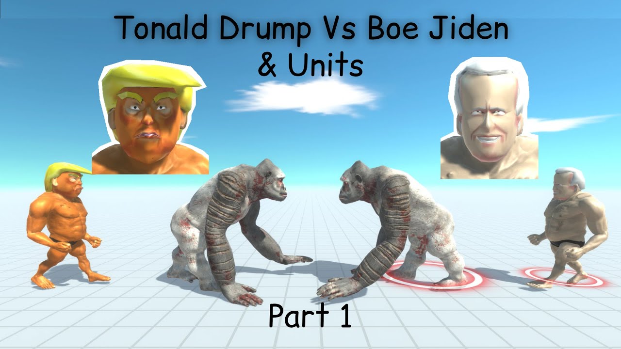 Tonald Drump Vs Boe Jiden & Units [Part 1] ARBS |Animal Revolt Battle Simulator