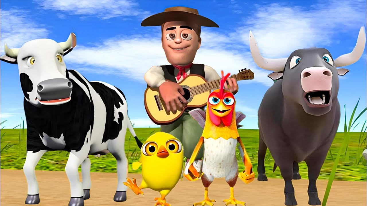 El Pollito pío 3d - el Toro y el Tractor de la Granja Part#022 -el Pollito y el Tractor de la Granja