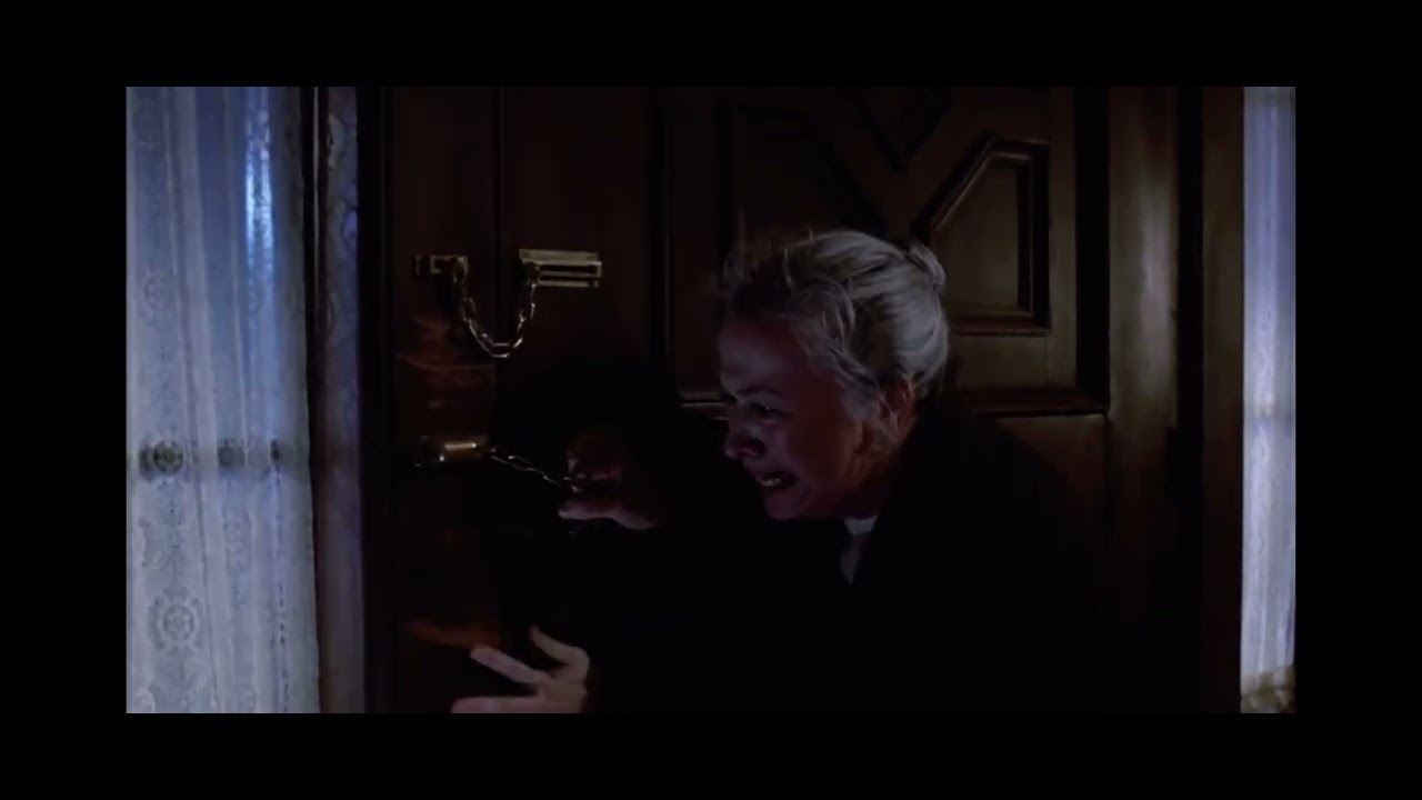 GREMLINS Mrs Deagle stairlift scene