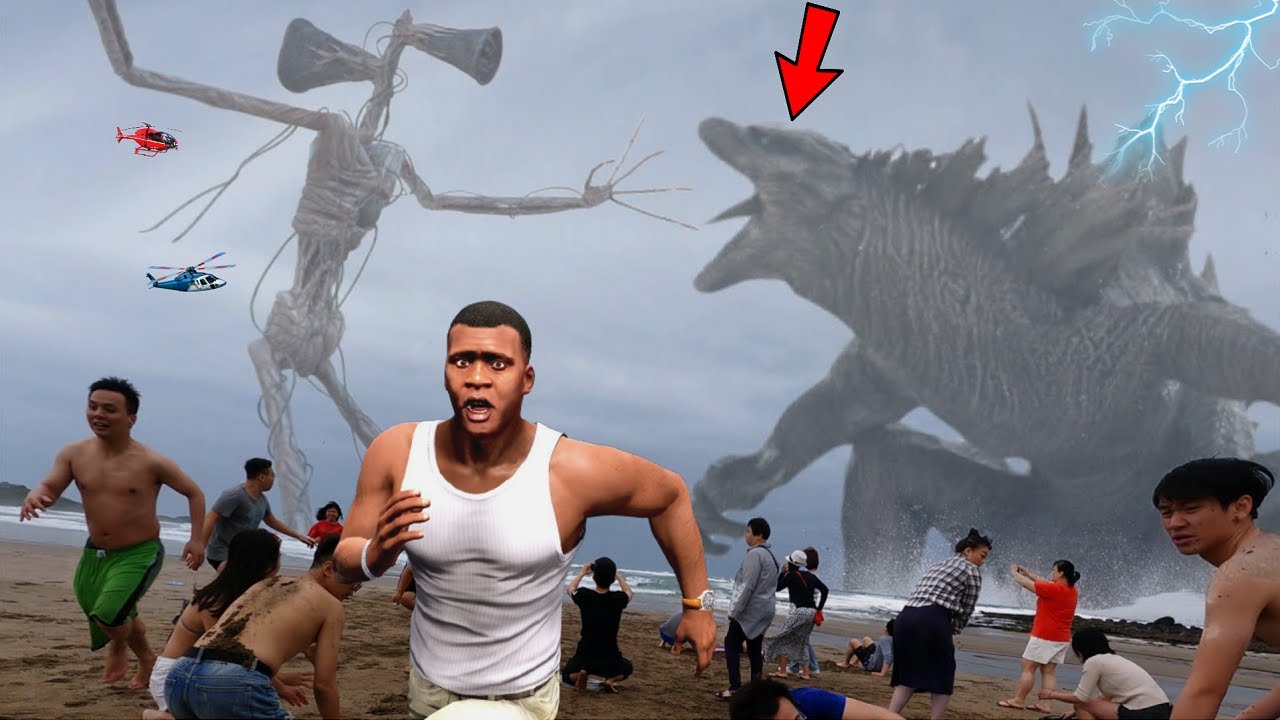 SIREN HEAD vs GODZILLA Fight in GTA 5 real life - Spyro Live