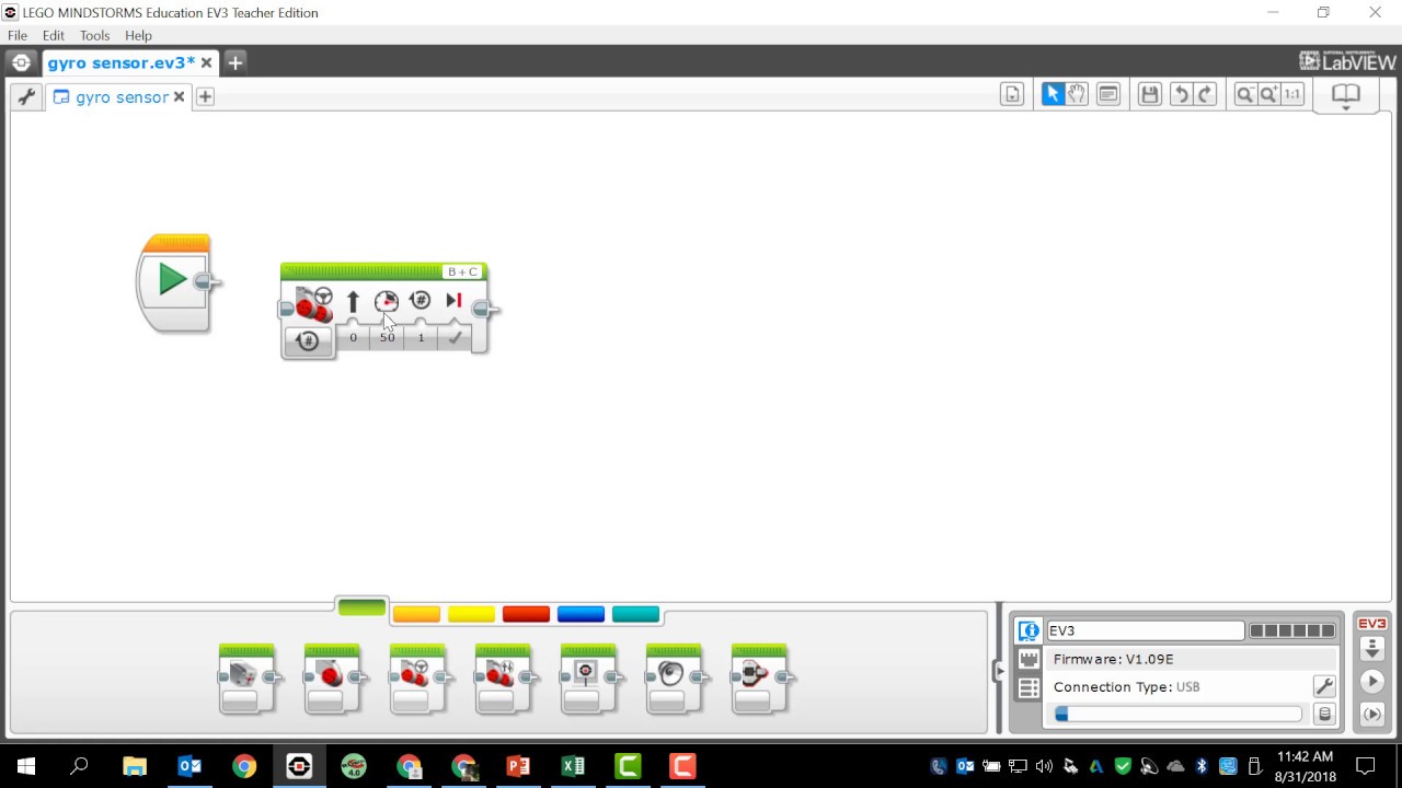 Lego Mindstorms EV3 Programming the Gyro Sensor
