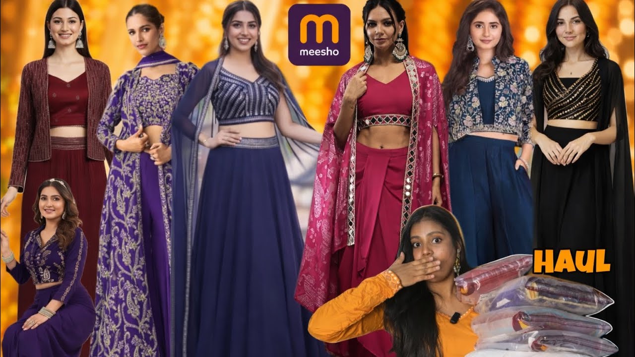 Party wear Indo Western From Meesho ,latest collection ￼Try on ￼#meesho #indowestern #partywear