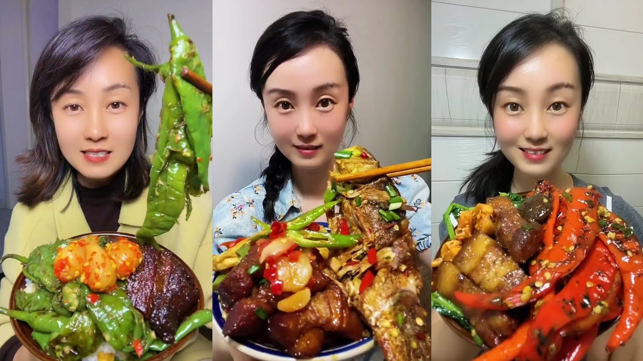 Yummy#5 Homemade Dishes -Hot and Ready! Meat, Fish & Fresh Boiled Greens..#mukbang #food #eating 