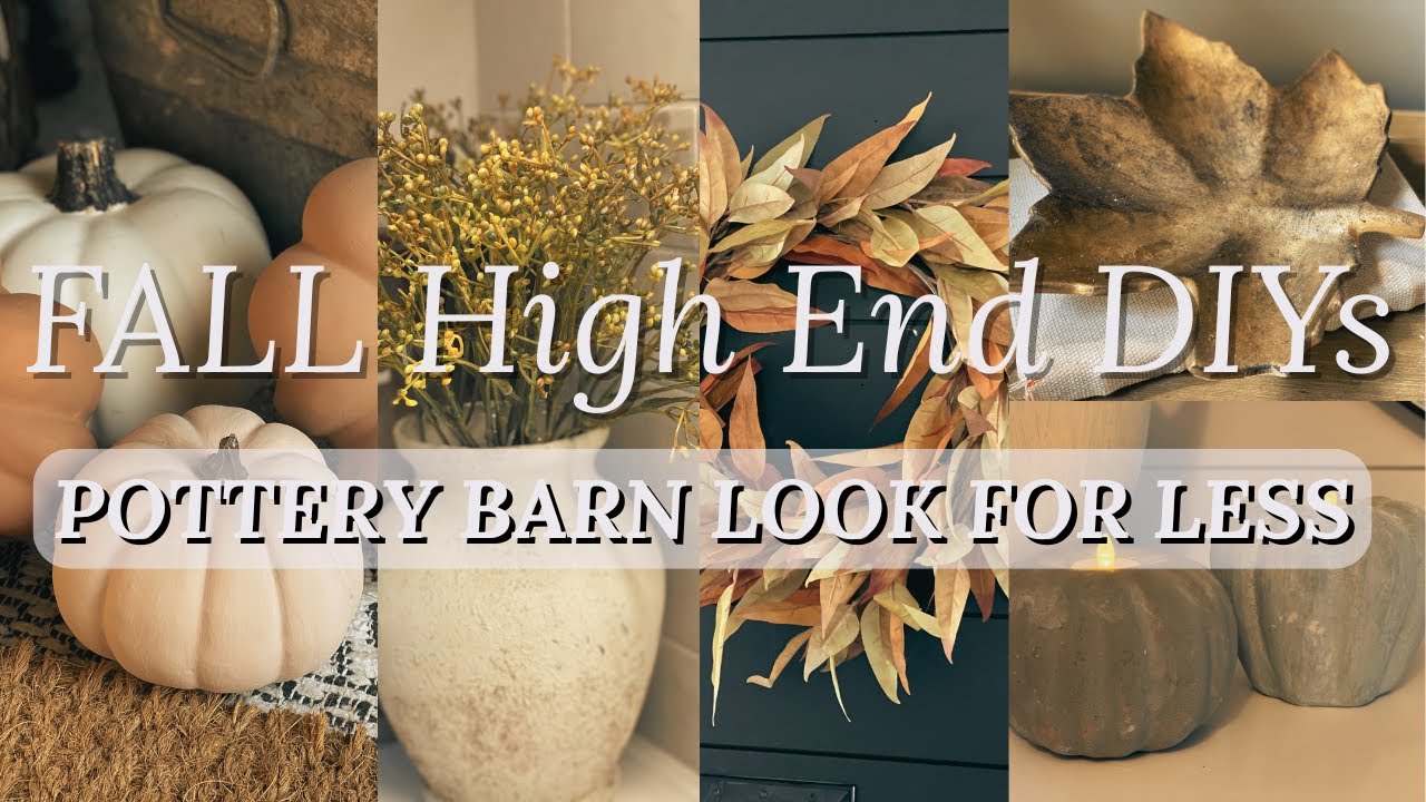 DIY HIGH END FALL DECOR 🍁 Pottery Barn Inspired Fall Dupes You’ll Love!