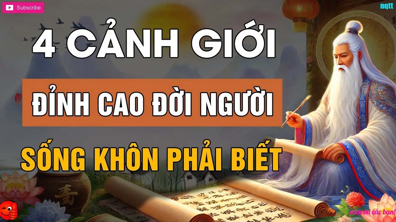 Cổ Nhân dạy   4 Cảnh Giới Đỉnh Cao Đời Người SỐNG KHÔN Phải Biết   Lời Dạy Cổ Nhân