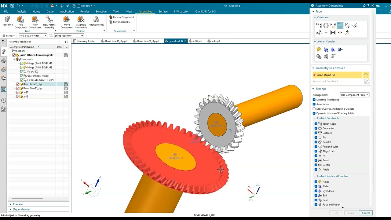 #Gear #Siemens nx #Gear Coupler #Simulation #Bevel gear