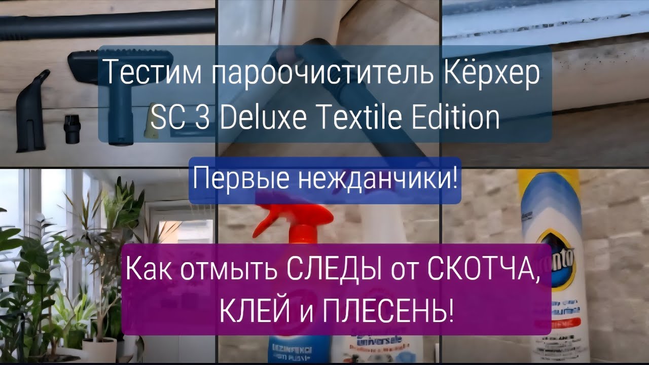Тестим пароочиститель Кёрхер SC 3 Deluxe. Первые стёртые насадки. Борьба с КЛЕЕМ и ПЛЕСЕНЬЮ 19.06.25
