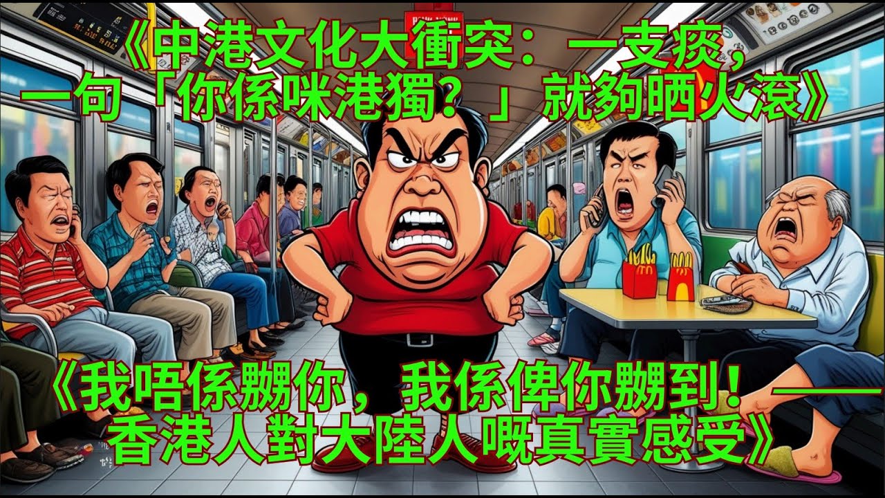 《中港文化大衝突：一支痰，一句「你係咪港獨？」就夠晒火滾《我唔係嬲你，我係俾你嬲到！&mdash;&mdash;香港人對大陸人嘅真實感受》  #中港矛盾 #文化衝突 #香港現況  #大陸遊客 #文化侵略 #港人自救