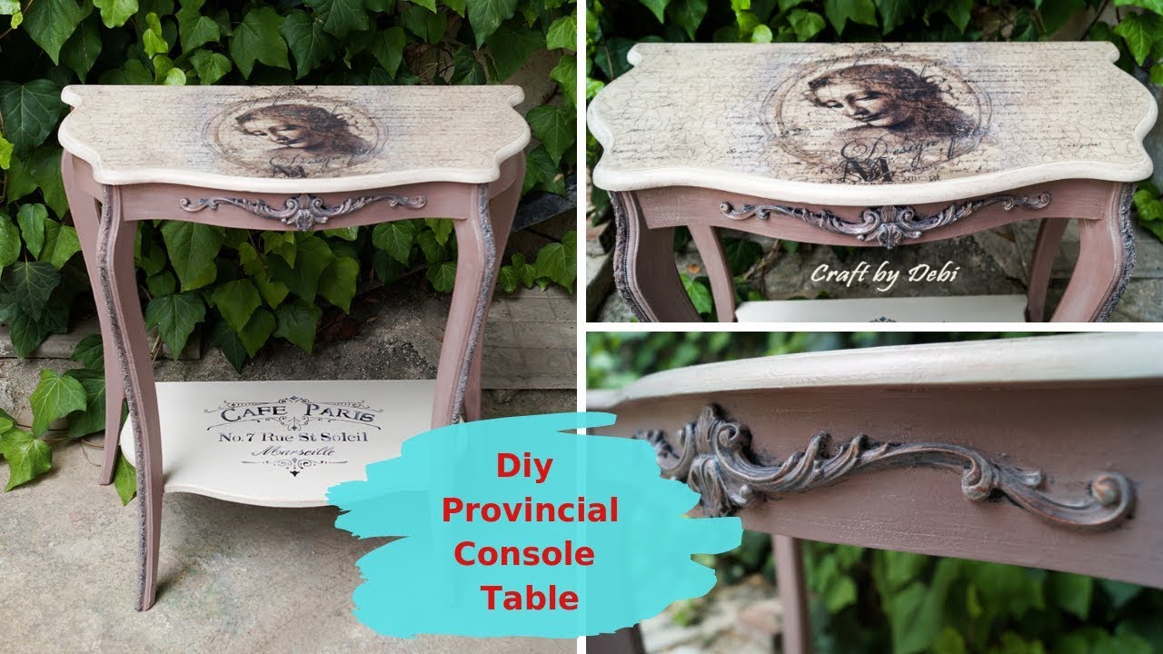 Diy - Έπιπλο με Χρώματα Κιμωλίας Ξυλόγλυπτα και Ντεκουπάζ - Craft by Debi
