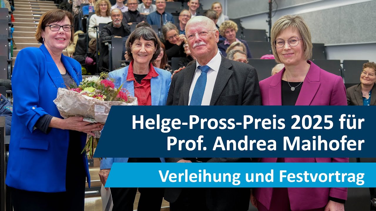 Helge-Pross-Preis 2025 | Preisverleihung an Prof. Dr. Andrea Maihofer