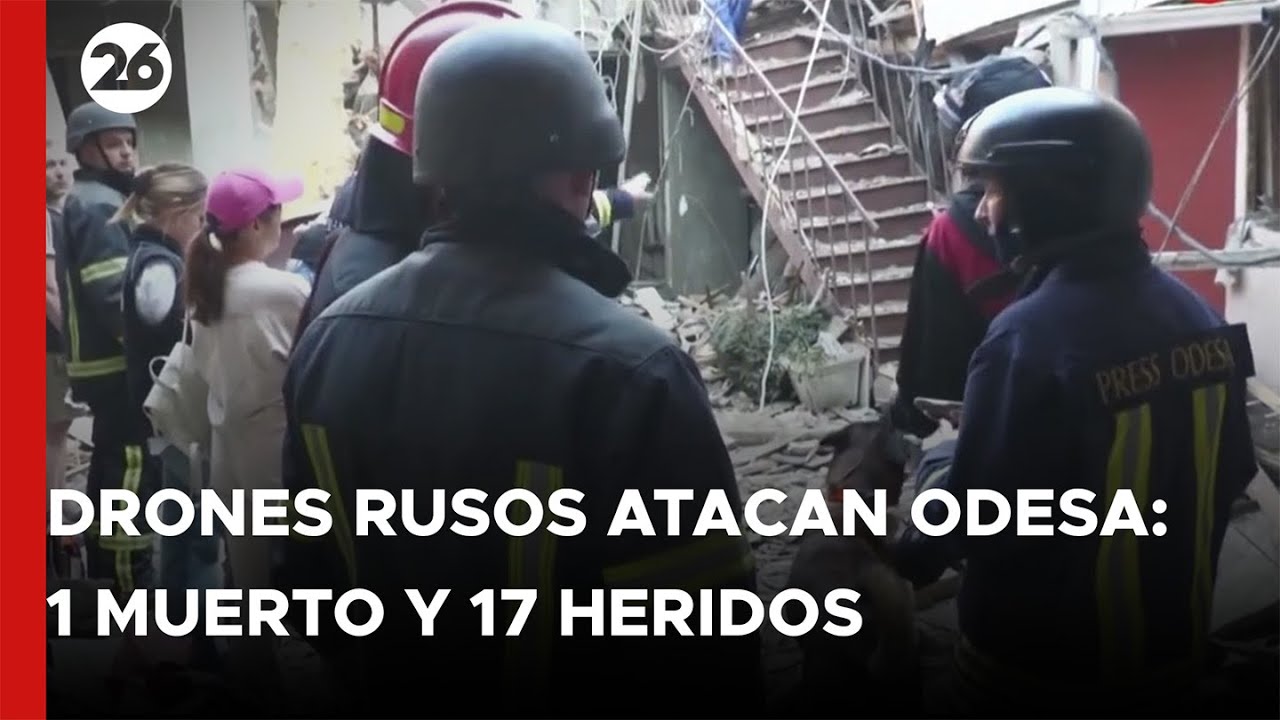 🚨 Ataque con drones rusos sobre Odesa: 1 muerto y 17 heridos tras una nueva ofensiva nocturna