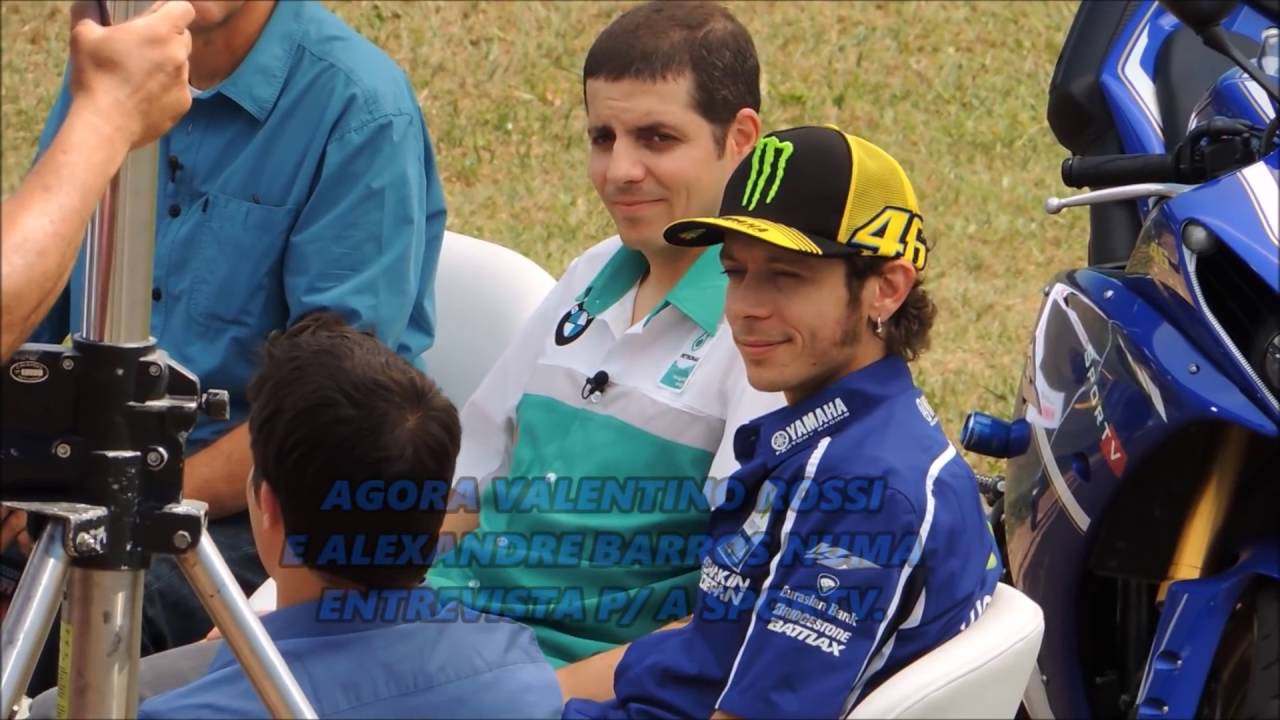 Valentino Rossi playing soccer with Caf&uacute;, Alex Barros and Leandro Mello