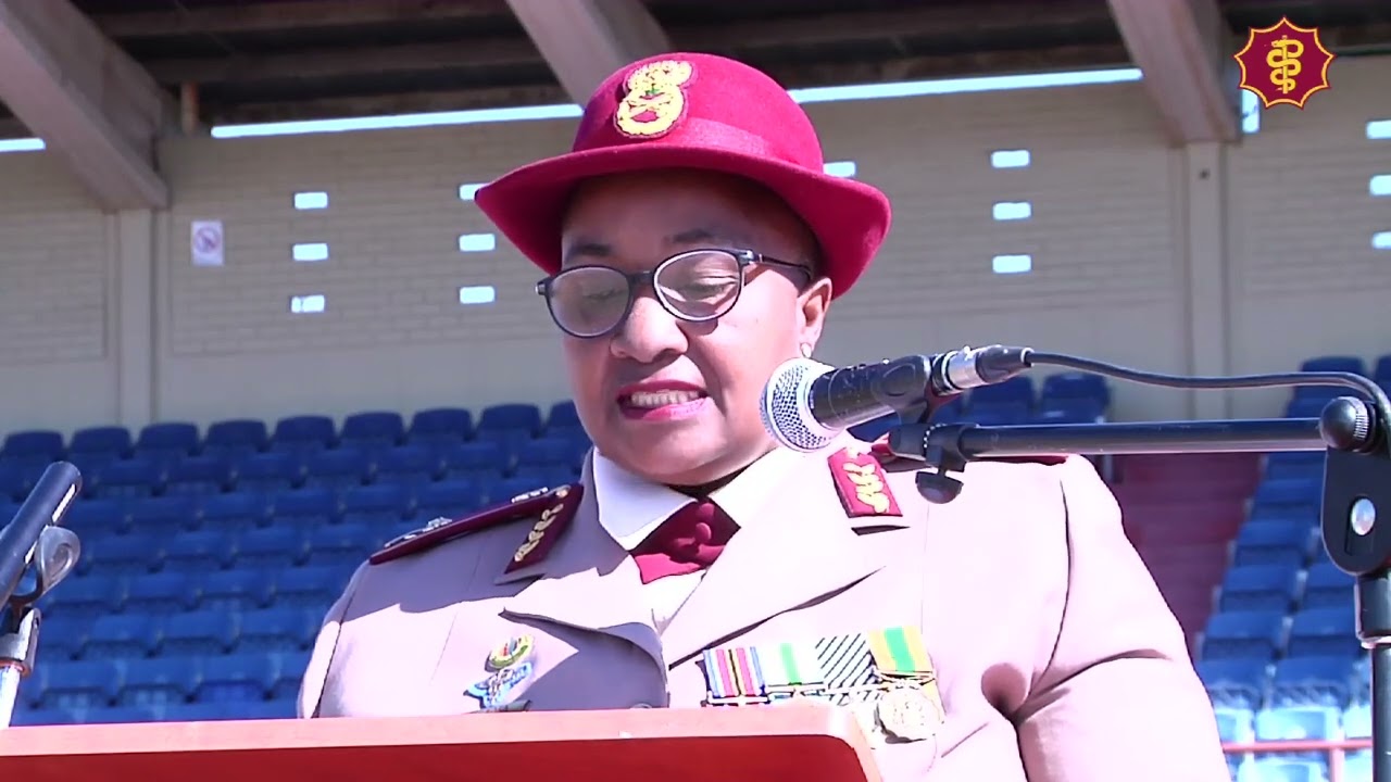 CHANGE OF OFFICE PARADE FOR CHIEF WARRANT OFFICER B. NTLEMEZA AS HE BIDS SAMHS FAREWELL
