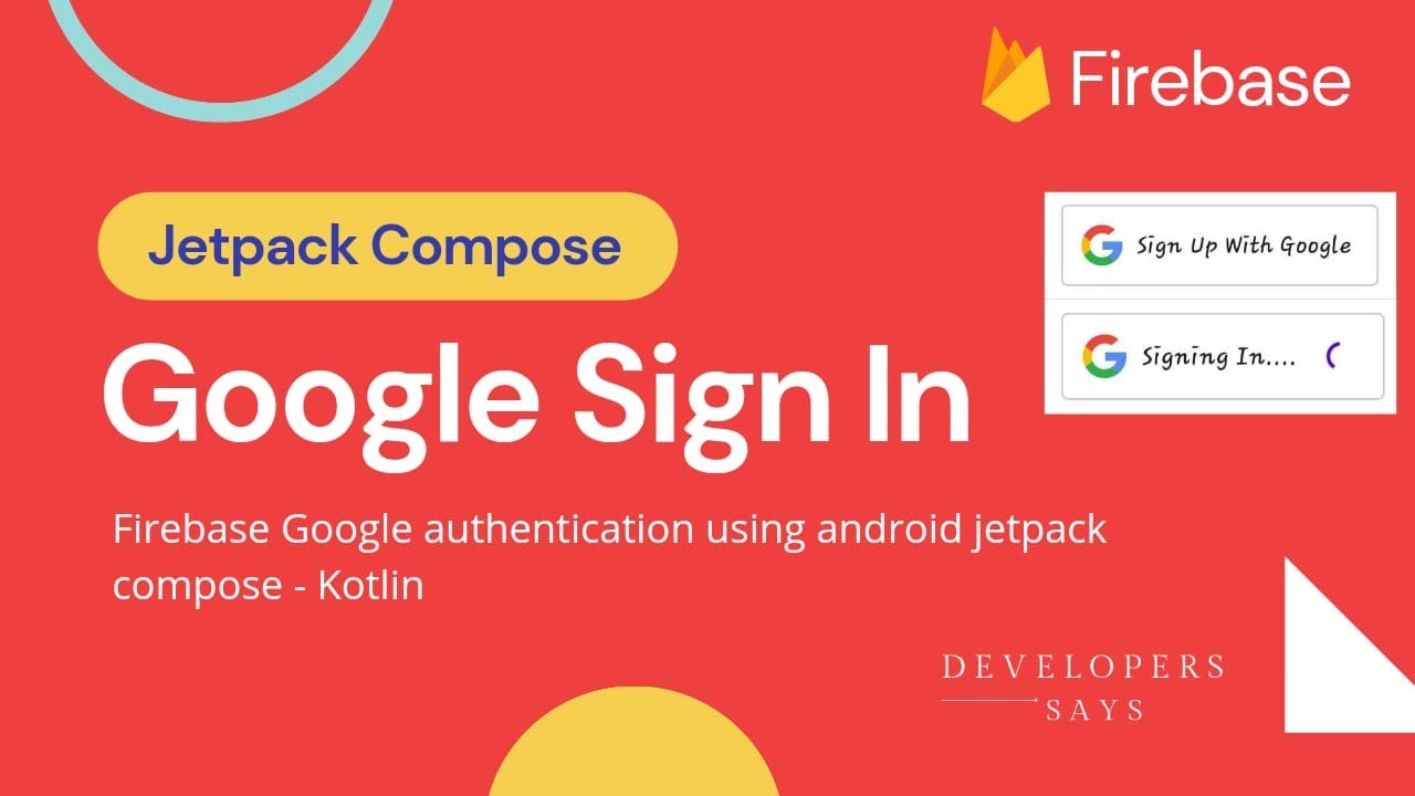 Google Sign In UI with Animation & Progress Bar |Jetpack Compose|Firebase Authentication - Part - 3