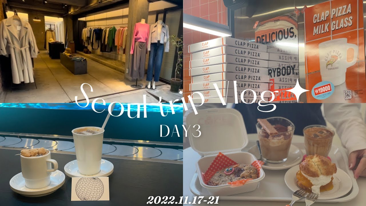 【Vlog】韓国旅行Day3｜延南洞カフェ｜弘大ショッピング｜狎鴎亭ロデオ｜ピザ屋｜イリチル聖地巡り｜ソウルカフェ