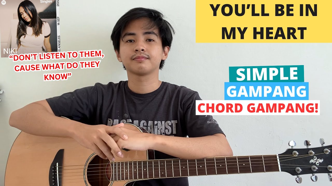 CHORD SIMPLE GAMPANG (You'll Be In My Heart - NIKI) (Tutorial Gitar) VIRAL!