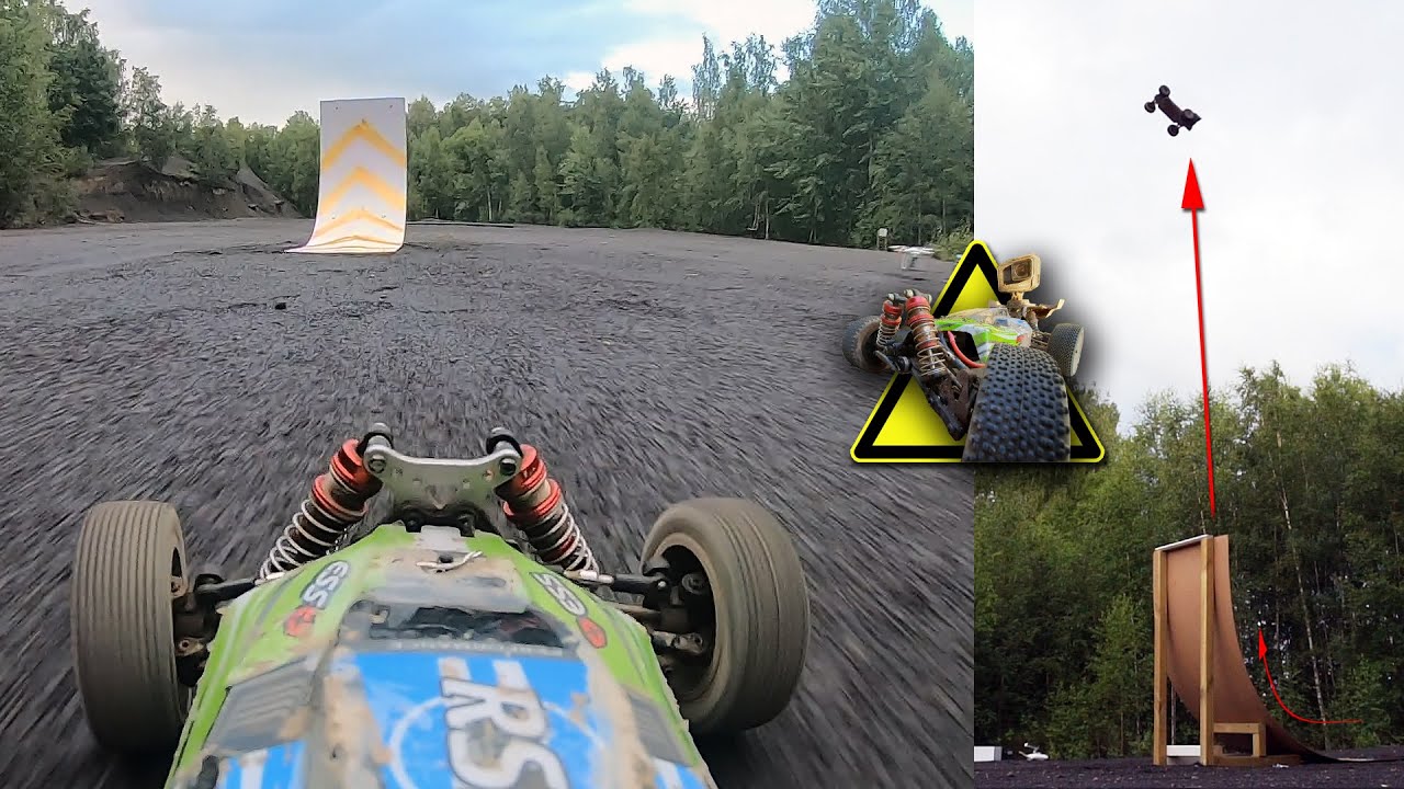 90° Extreme Jump with R/C Car WLtoys 144001 -  Can it survive ?