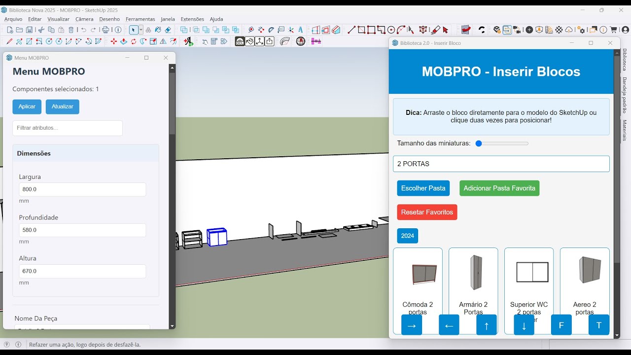 Marcenaria no Sketchup com Plugins MOBPRO