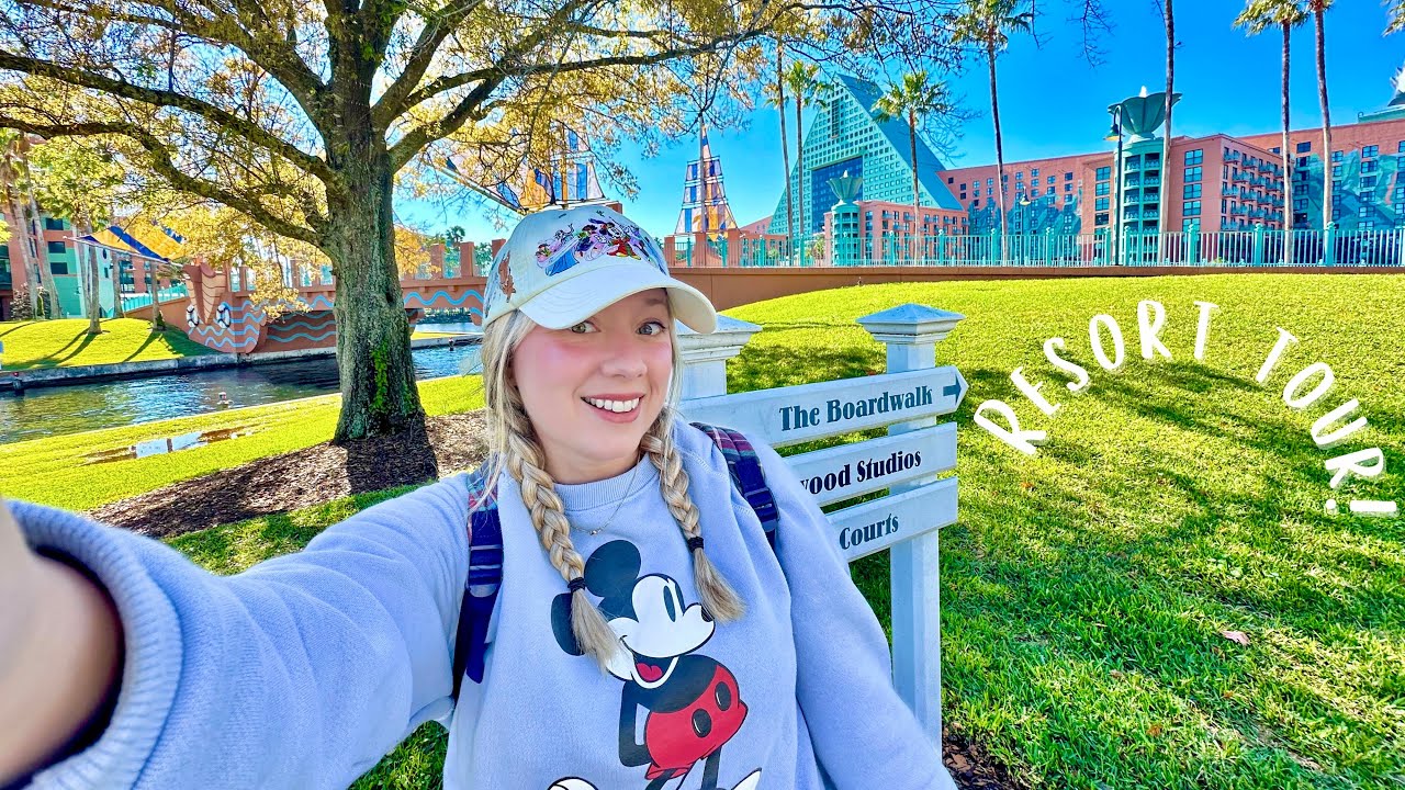 Disney's Swan & Dolphin Resorts &  Boardwalk Tour - BUSIEST HOLIDAY WEEKEND! Food, Coffee & Facts!