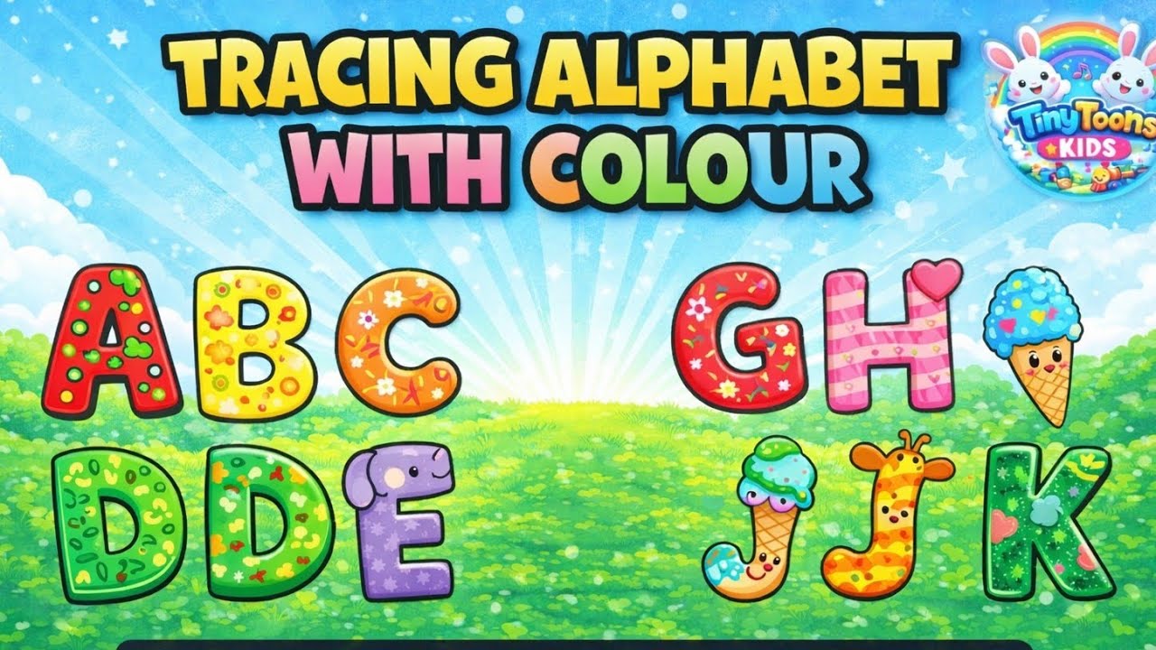 Tracing Alphabet With Colour | Learn to Trace and Color ABC Letters | Fun Educational Game for Kids