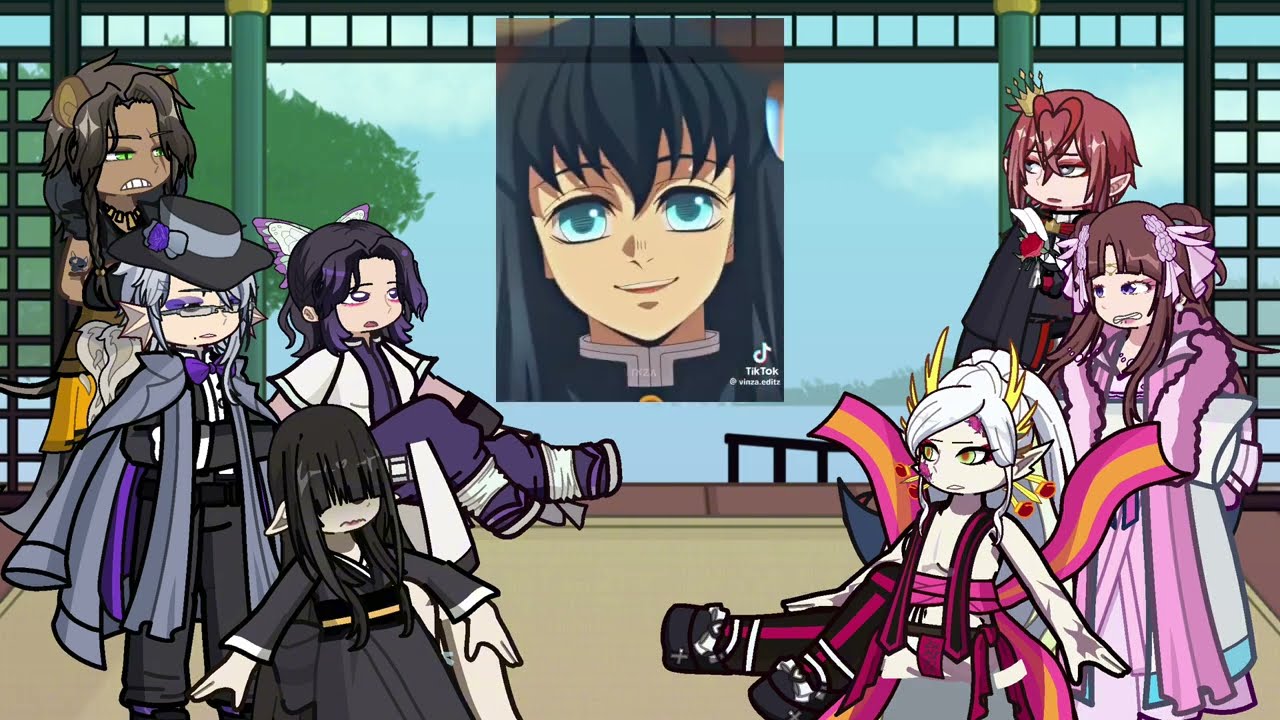 Fandoms react to Muichiro | Giyuu | demon slayer | Gacha Life 2