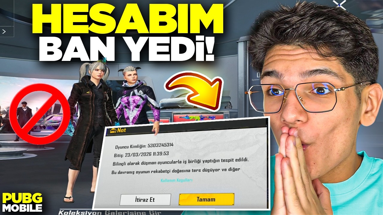 HESABIM BAN YEDİ! BÜTÜN EMEKLERİM BOŞA GİTTİ - PUBG MOBİLE