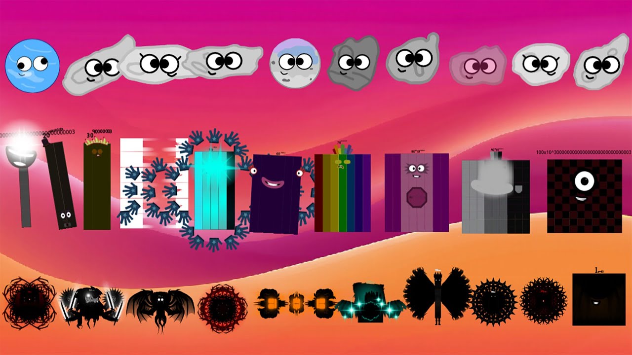 My Versions of UBD Novemdecillions (1.0nd-1.vi) vs Numberblocks Band Remastered vs SolarObject Band