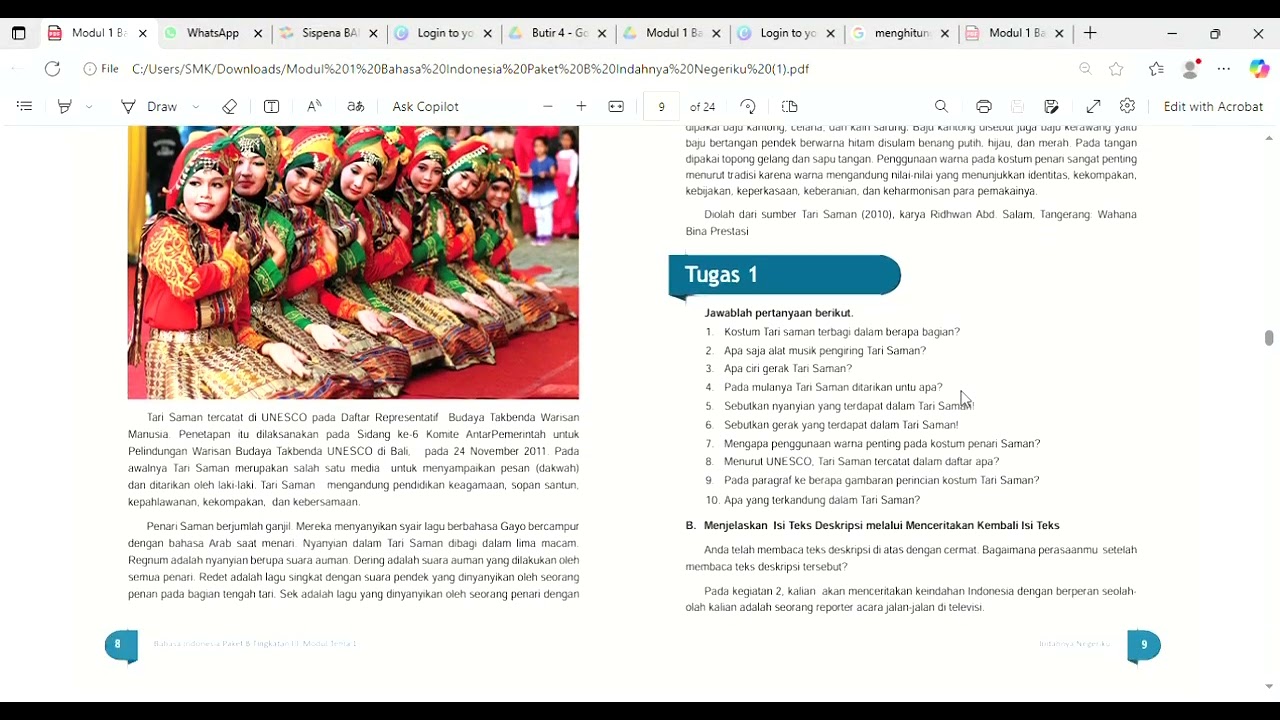 Modul 1 Bahasa Indonesia Paket B