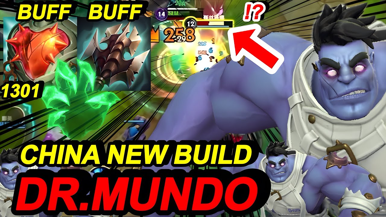 Wild Rift China Dr Mundo Top - Heartsteel & Titanic Hydra Broken OP Item - Build Rune - Best Build