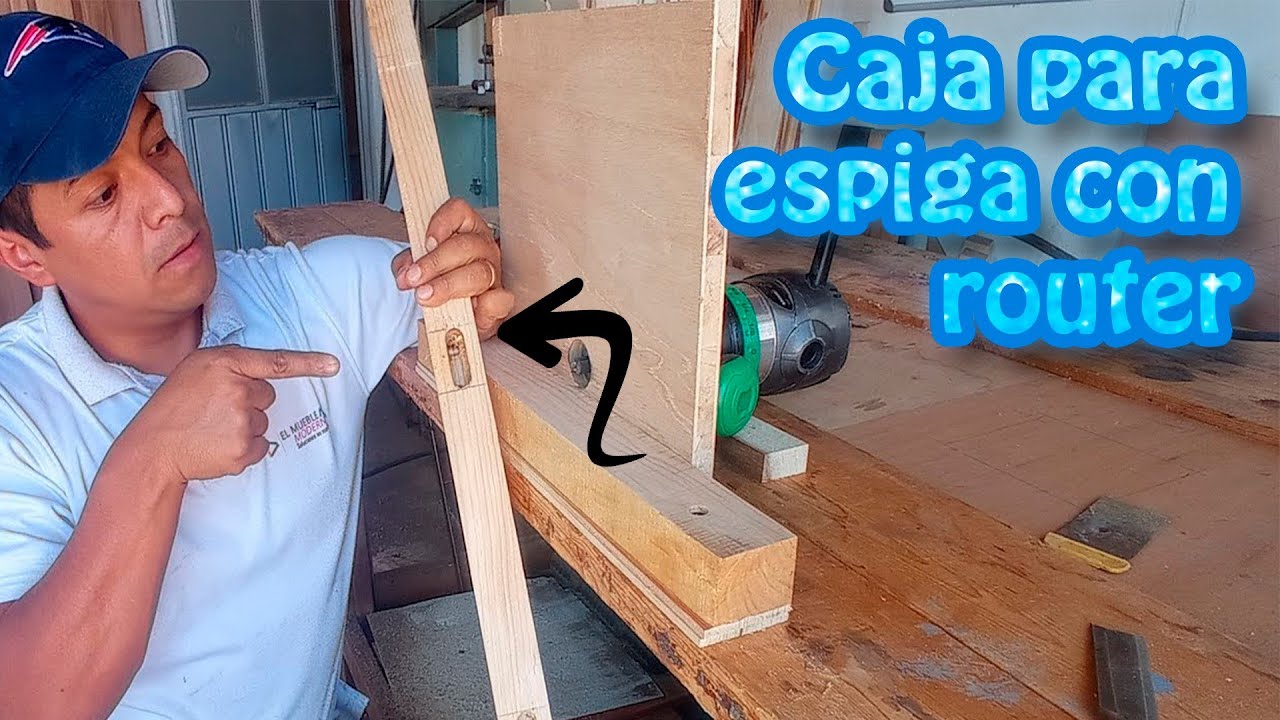 Clase de carpintería /Caja para espiga con router #elmueblemoderno