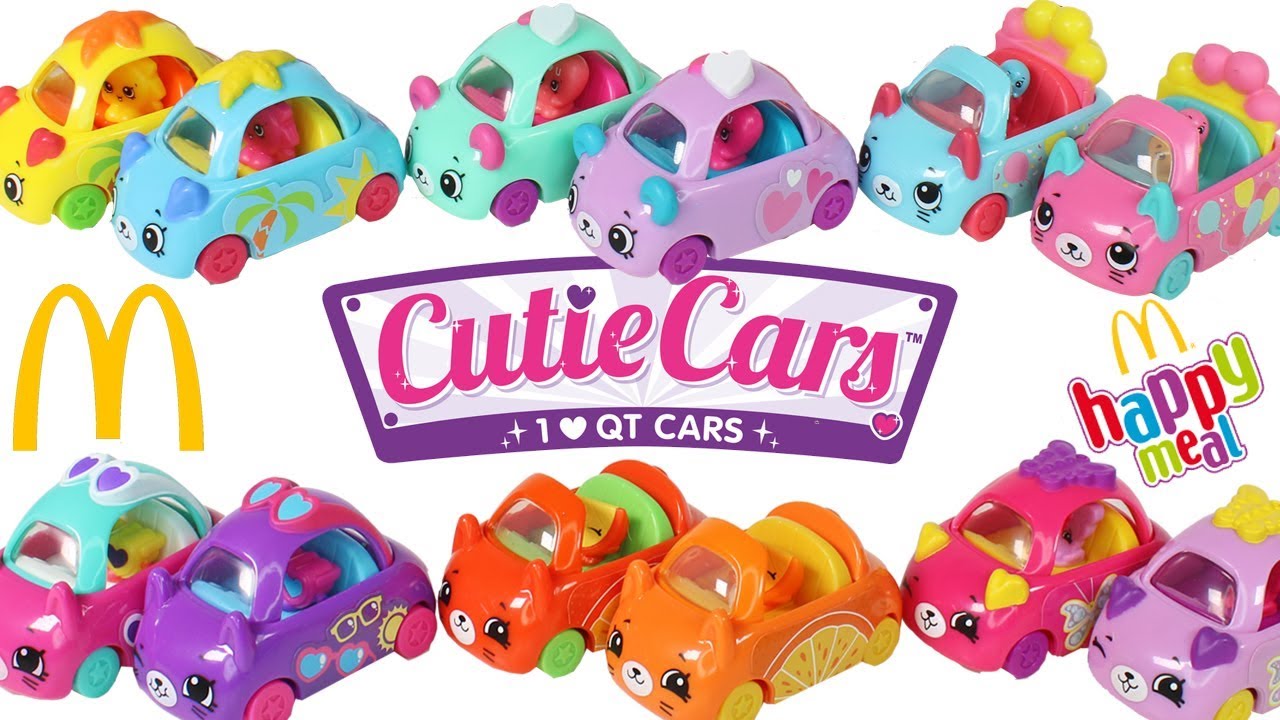 Shopkins Cutie Cars McDonalds Happy Meal Toys Full Set Unboxing Toy Review