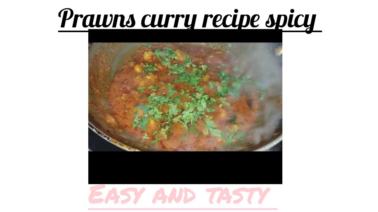 Prawns curry recipe spicy and tasty with rice😋