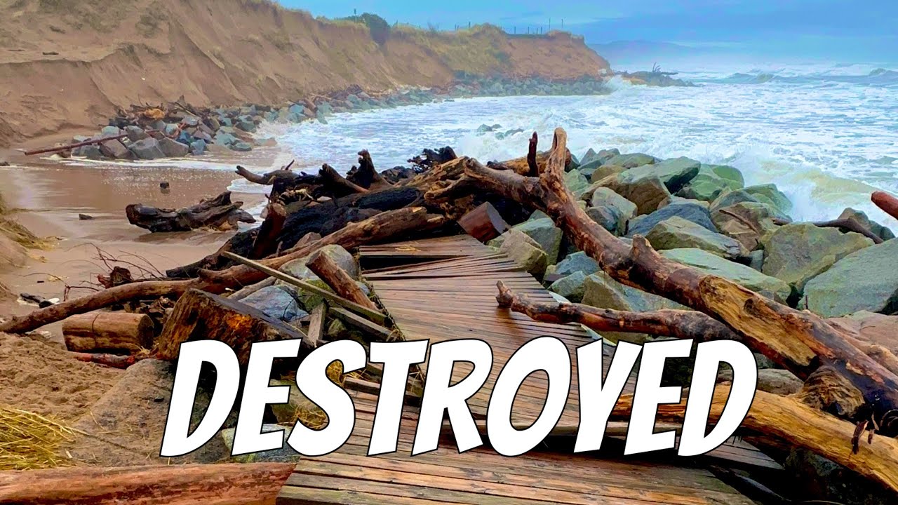 Montrose Coastline destroyed by storms