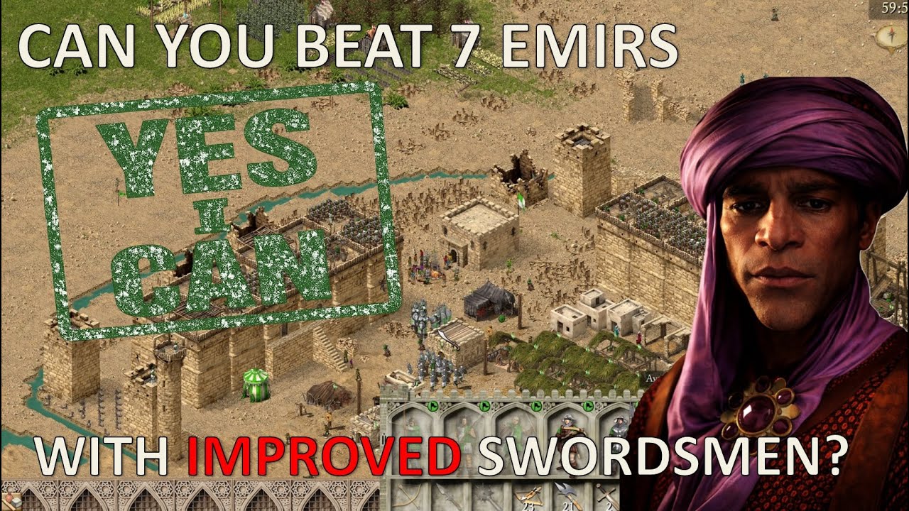 Yes I can beat 7 Emirs with IMPROVED Arabian Swordsmen! - Stronghold Crusader Definitive Edition