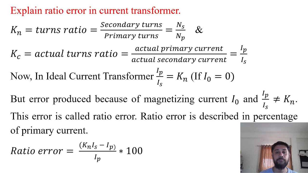 SGP Video short on Explain ratio error in current transformer in English