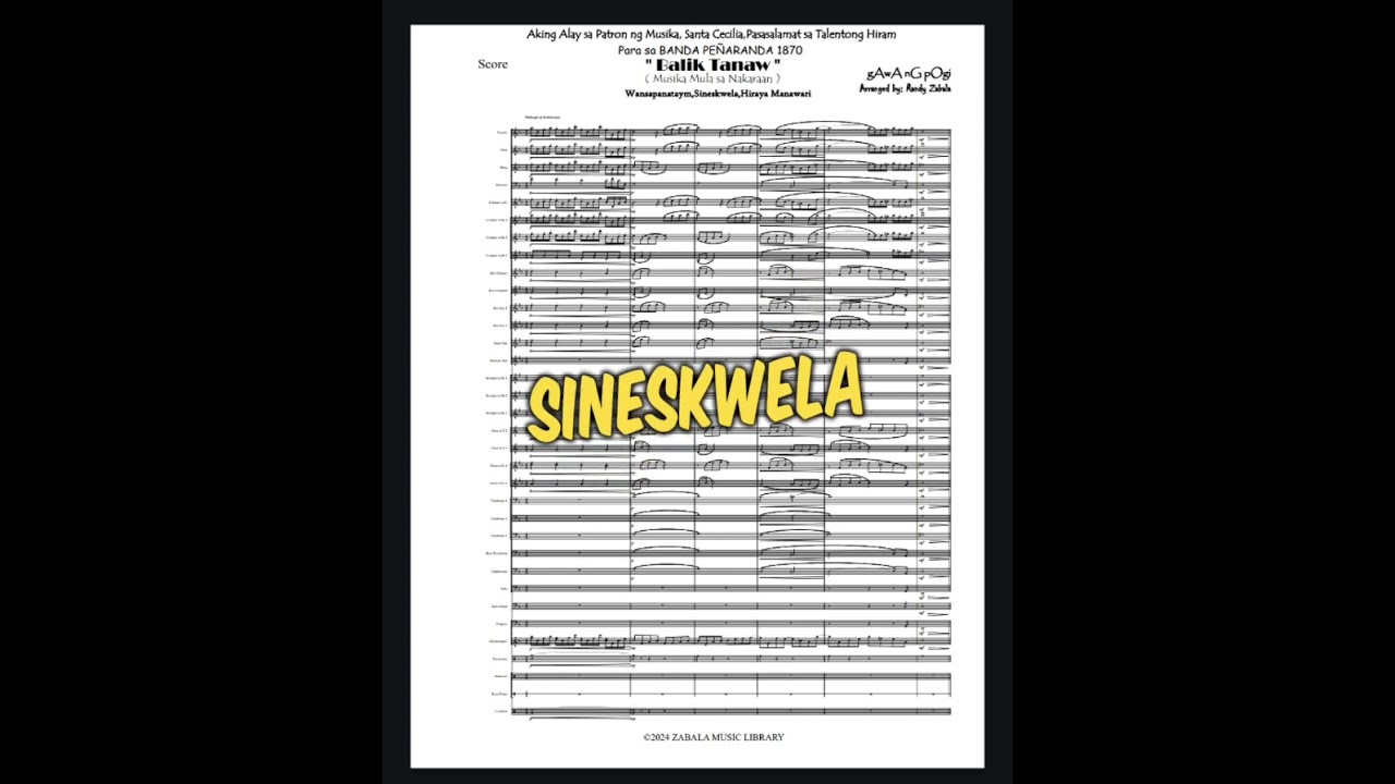 Balik Tanaw Musika Mula sa Nakaraan. arr. by: Randy Zabala