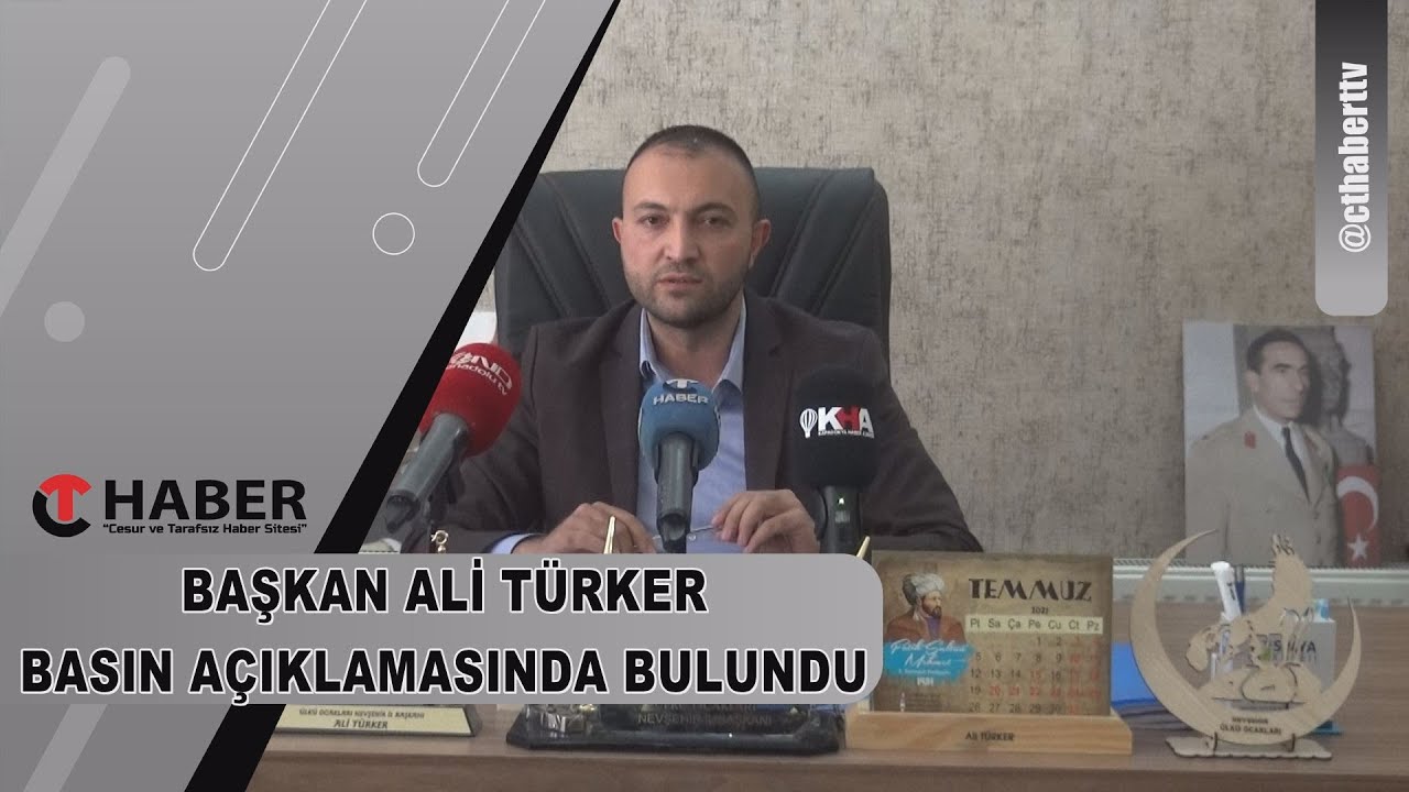 Başkan Ali T&uuml;rker Basın A&ccedil;ıklamasında Bulundu